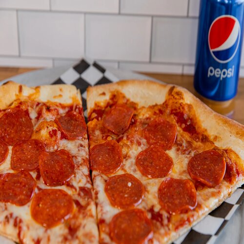 Order Two Slices of Supreme Pizza & Can of Soda Special food online from Napoli On The Bay store, Naples on bringmethat.com