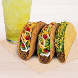 Order 3 Crunchy Tacos Combo food online from Taco Bell store, Starkville on bringmethat.com