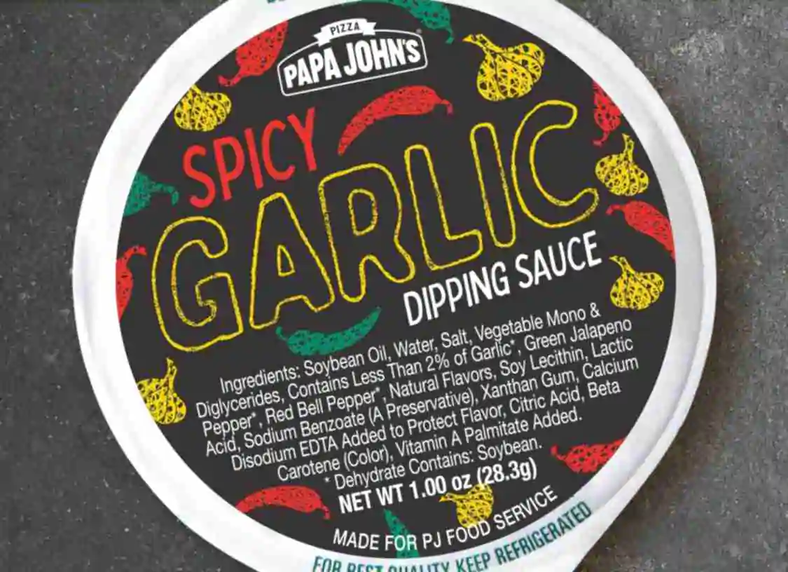 Order Spicy Garlic Sauce food online from Papa John's Pizza store, Starkville on bringmethat.com