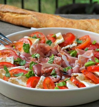 Order Insalata Caprese with Prosciutto food online from Renzo's Boca Raton store, Boca Raton on bringmethat.com
