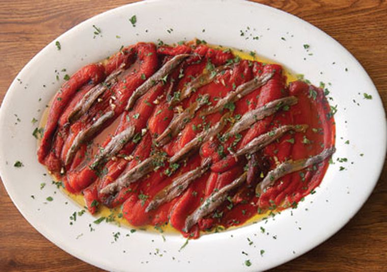 Order Roasted Peppers with Anchovies food online from Renzo's Boca Raton store, Boca Raton on bringmethat.com