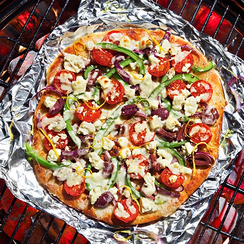 Order Greek Pizza food online from Renzo's Boca Raton store, Boca Raton on bringmethat.com