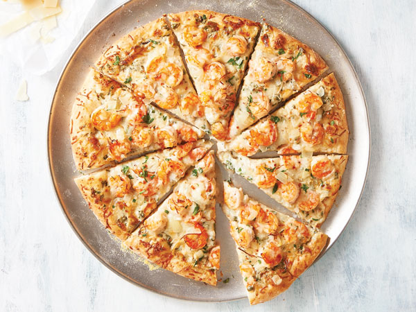 Order Shrimp Scampi Pizza food online from Renzo's Boca Raton store, Boca Raton on bringmethat.com