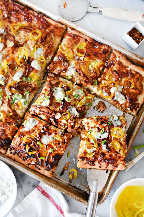 Order BBQ Chicken Sicilian Pan Pizza food online from Renzo's Boca Raton store, Boca Raton on bringmethat.com