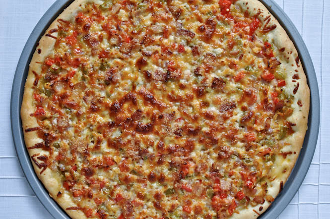 Order Clams Casino Sicilian Pan Pizza food online from Renzo's Boca Raton store, Boca Raton on bringmethat.com