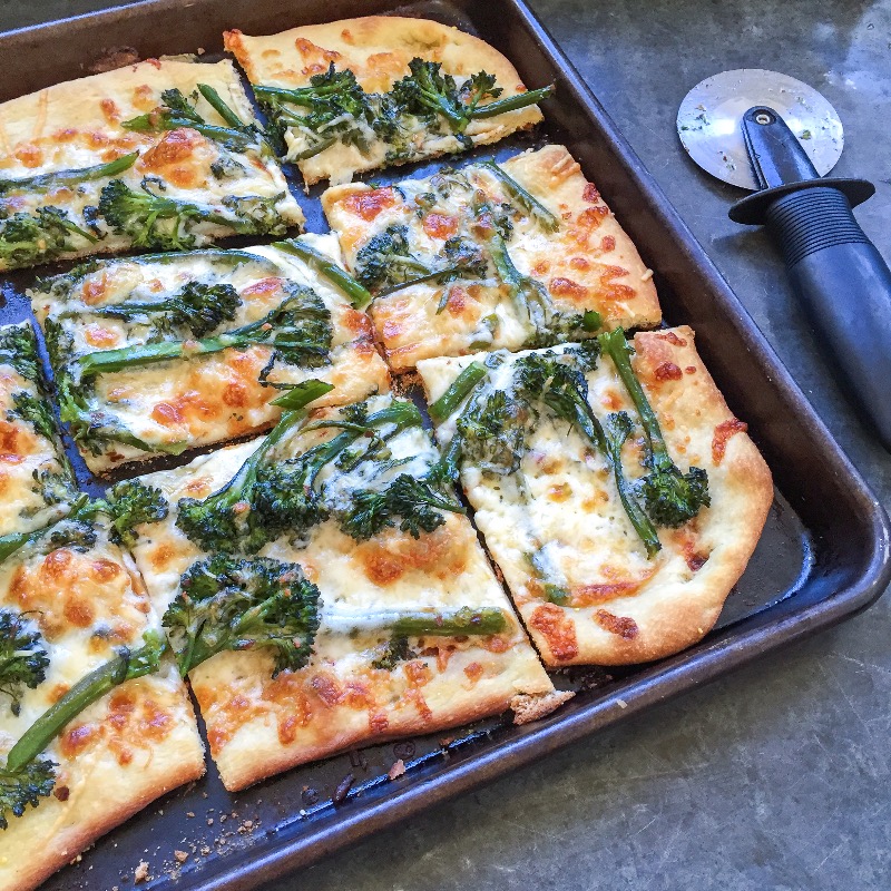 Order Rapini Sicilian Pan Pizza food online from Renzo's Boca Raton store, Boca Raton on bringmethat.com