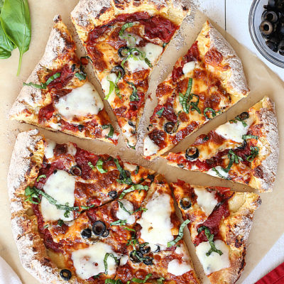Order Gluten Free Renzo's Deluxe Pizza food online from Renzo's Boca Raton store, Boca Raton on bringmethat.com