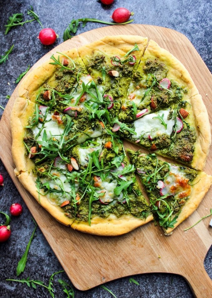 Order Gluten Free Pesto Pizza food online from Renzo's Boca Raton store, Boca Raton on bringmethat.com