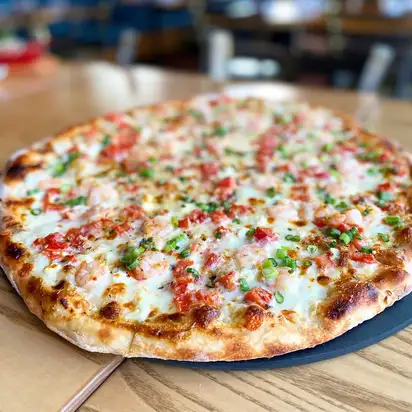 Order Gluten Free Shrimp Scampi Pizza food online from Renzo's Boca Raton store, Boca Raton on bringmethat.com