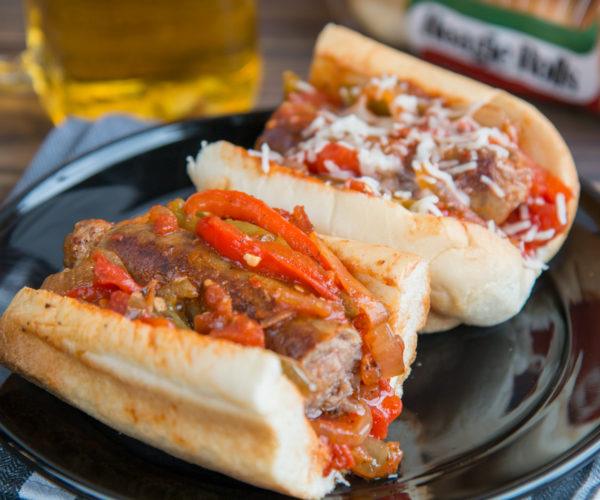Order Sausage, Pepper & Onions Panini food online from Renzo's Boca Raton store, Boca Raton on bringmethat.com