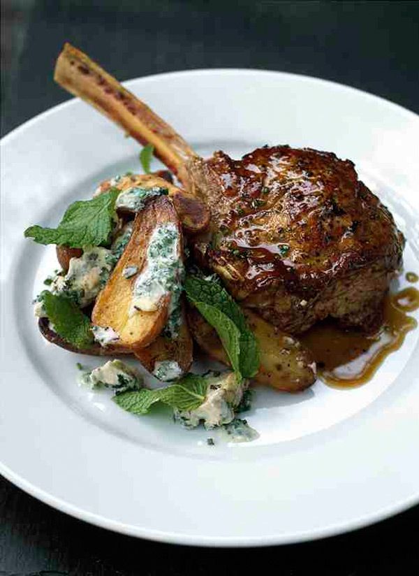 Order Veal Chop with Portobello Mushrooms food online from Renzo's Boca Raton store, Boca Raton on bringmethat.com