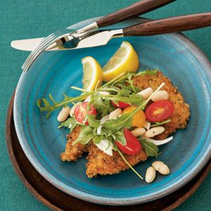 Order Chicken Milanese with Italian Greens food online from Renzo's Boca Raton store, Boca Raton on bringmethat.com
