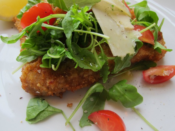 Order Veal Milanese with Italian Greens food online from Renzo's Boca Raton store, Boca Raton on bringmethat.com