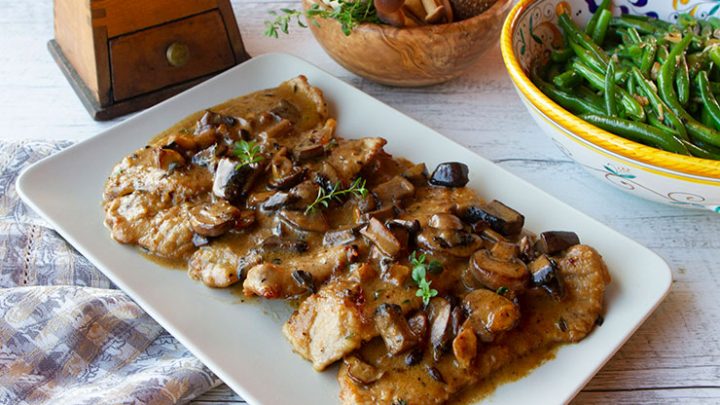 Order Veal Marsala with Mushrooms food online from Renzo's Boca Raton store, Boca Raton on bringmethat.com