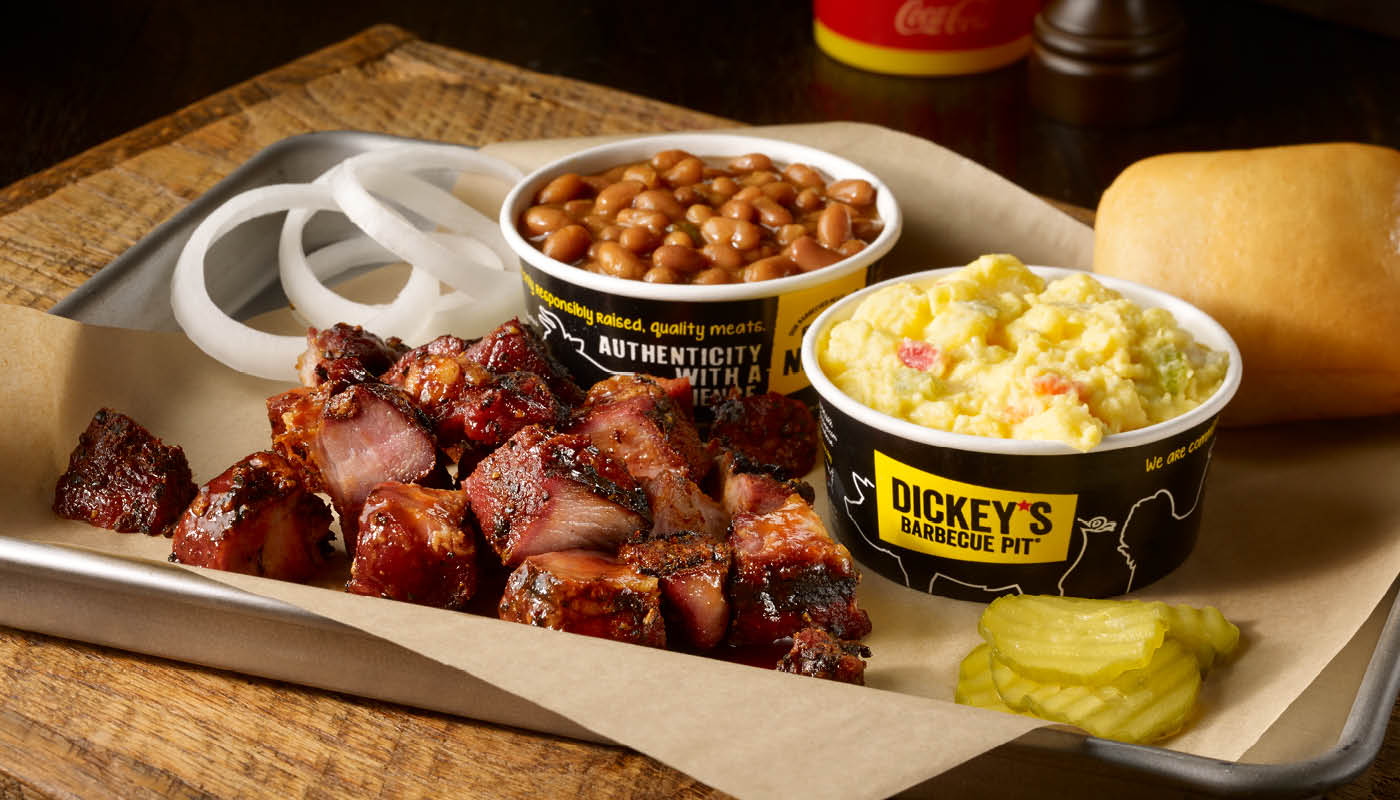 Order 1 Meat Plate food online from Dickey's Barbecue Pit store, Houston on bringmethat.com