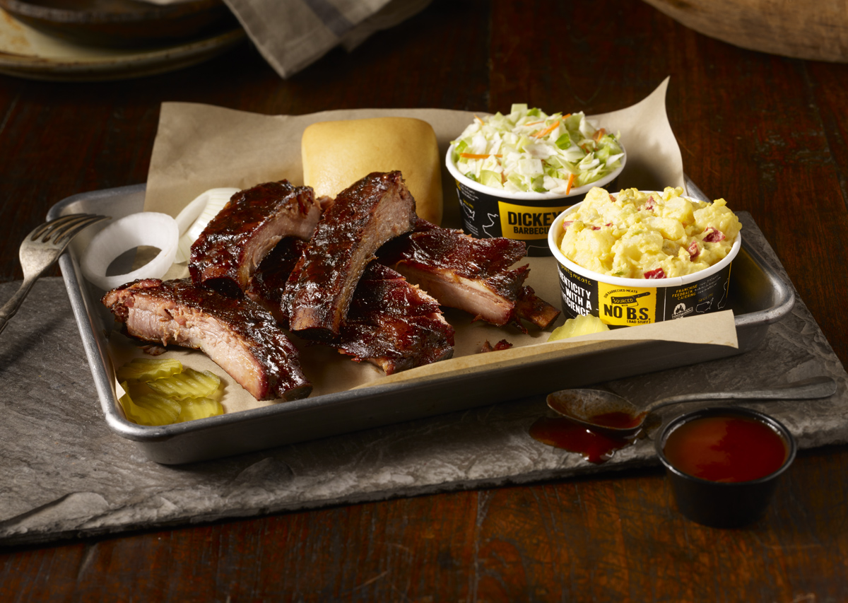 Order Pork Rib Plate food online from Dickey's Barbecue Pit store, Houston on bringmethat.com