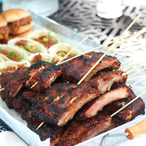 Order BBQ Cook-out Platter food online from Lazy Gourmet store, Starkville on bringmethat.com