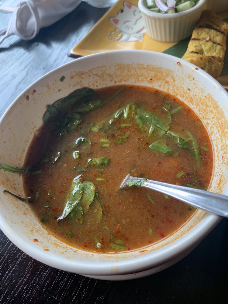 Order TOM YUM SOUP food online from Butterfly Sushi Bar & Thai Cuisine store, Chicago on bringmethat.com