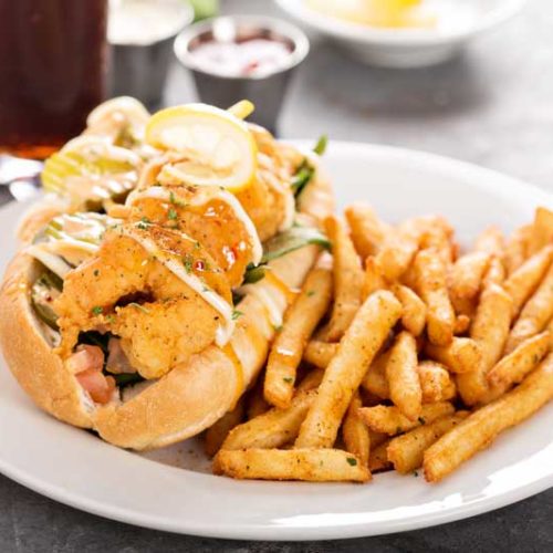 Order Shrimp Poboy food online from The Camphouse store, Starkville on bringmethat.com