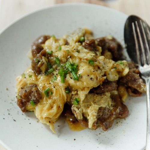 Order BEEF with SCRAMBLED EGGS food online from Asian Foods Market-Restaurant store, Starkville on bringmethat.com