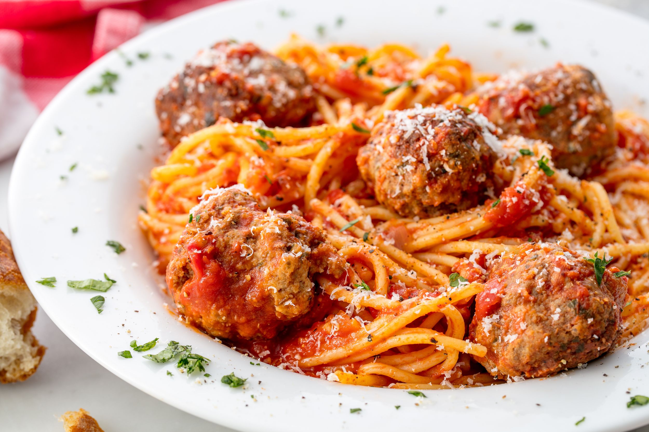 Order Spaghetti & Meatballs food online from Lost Pizza Co Starkville store, Starkville on bringmethat.com