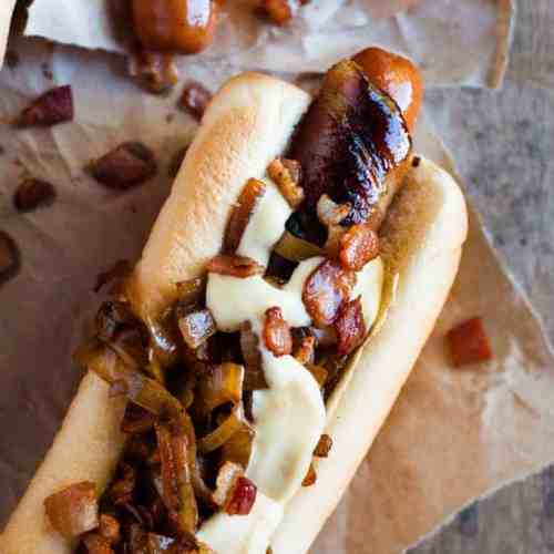 Order Bacon Cheddar Hot Dog food online from Cook Out store, Starkville on bringmethat.com