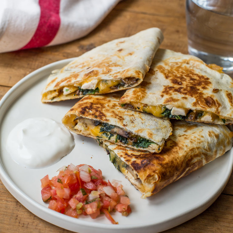 Order Chicken or Beef Quesadillas food online from La Terraza store, Starkville on bringmethat.com