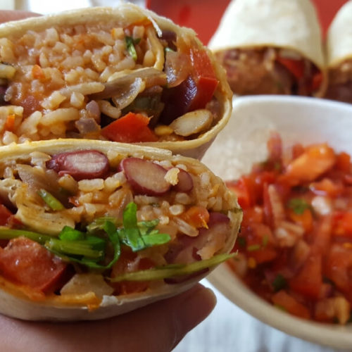 Order Chicken, Beef, or Bean Burrito food online from La Terraza store, Starkville on bringmethat.com