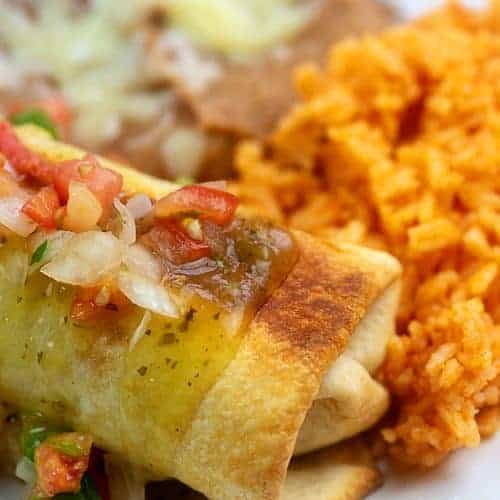 Order Kid Chimichanga  food online from La Terraza store, Starkville on bringmethat.com