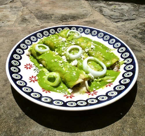 Order Enchiladas Verdes  food online from La Terraza store, Starkville on bringmethat.com