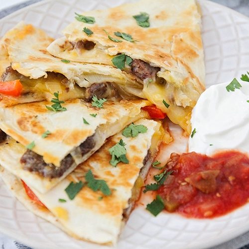 Order Fajita Quesadilla  food online from La Terraza store, Starkville on bringmethat.com