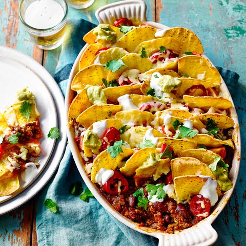 Order Nachos with Beans and Beef  food online from La Terraza store, Starkville on bringmethat.com