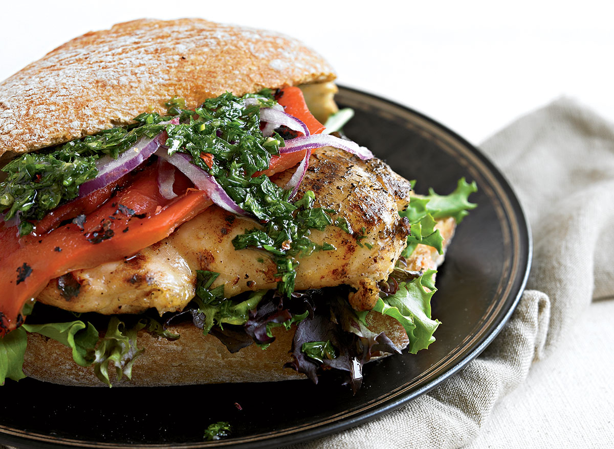 Order GRILLED CHICKEN SANDWICH  food online from Rick's Cafe Americain store, Starkville on bringmethat.com