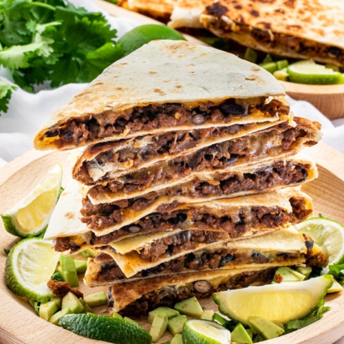 Order Ground Beef Quesadilla food online from Salsarita's Fresh Mexican Grill store, Starkville on bringmethat.com