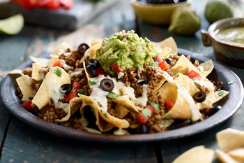 Order Ground Beef Nachos food online from Salsarita's Fresh Mexican Grill store, Starkville on bringmethat.com