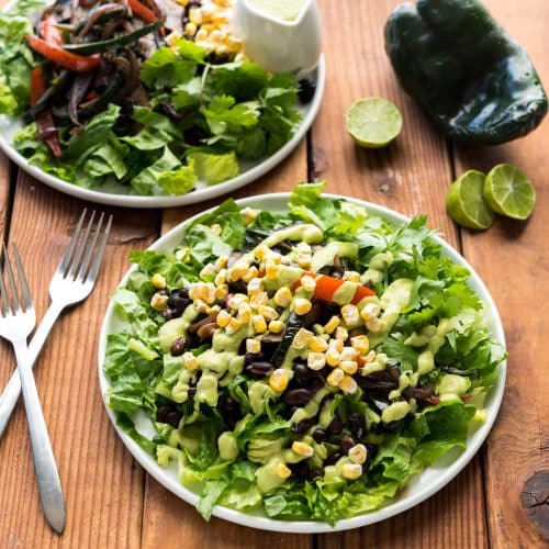 Order Fajita Veggie Salad food online from Salsarita's Fresh Mexican Grill store, Starkville on bringmethat.com