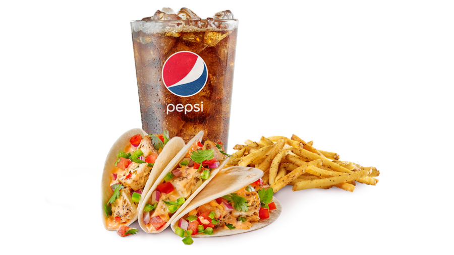 Order STREET TACOS LUNCH COMBO food online from Buffalo Wild Wings store, Starkville on bringmethat.com