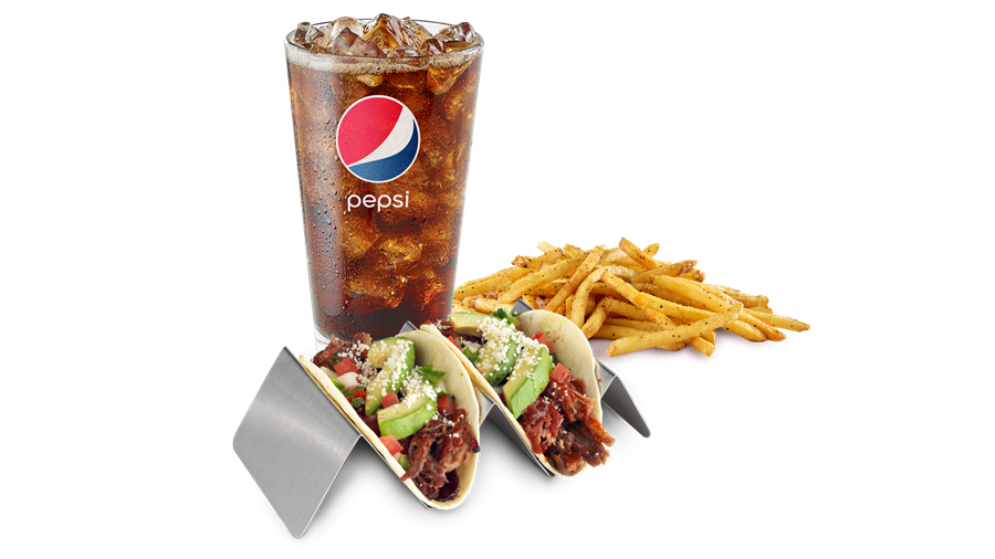 Order BRISKET TACOS LUNCH COMBO food online from Buffalo Wild Wings store, Starkville on bringmethat.com