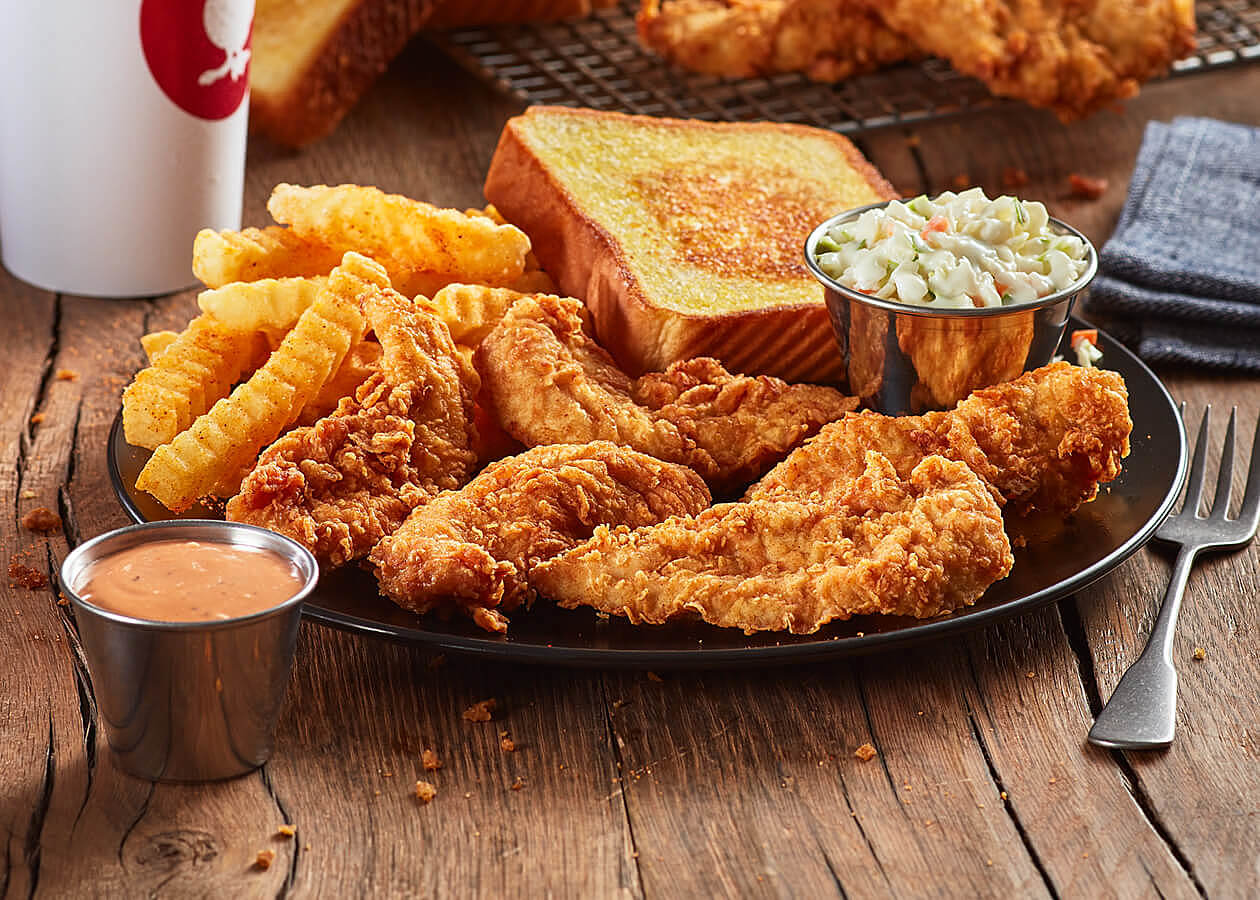 Order Chicken Finger Plate food online from Zaxby's Chicken Fingers & Buffalo Wings store, Starkville on bringmethat.com