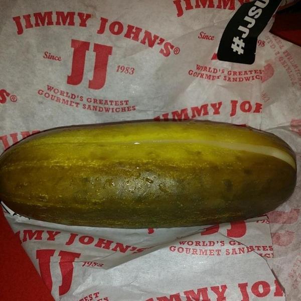 Order Jumbo Kosher Dill Pickle food online from Jimmy John's store, Starkville on bringmethat.com