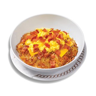 Order Bacon Egg & Cheese Hashbrown Bowl food online from Waffle House store, Starkville on bringmethat.com