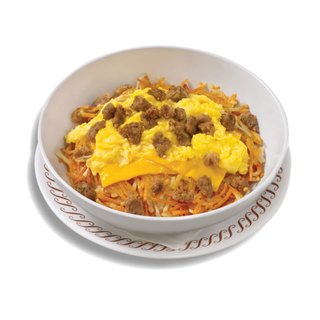 Order Sausage Egg & Cheese Hashbrown Bowl food online from Waffle House store, Starkville on bringmethat.com