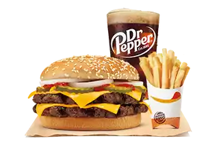 Order DOUBLE QUARTER POUND KING food online from Burger King store, Starkville on bringmethat.com