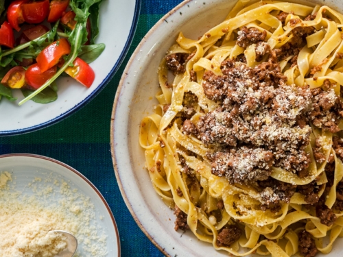 Order Fettuccine Bolognese food online from Novello Restaurant & Bar store, Boca Raton on bringmethat.com