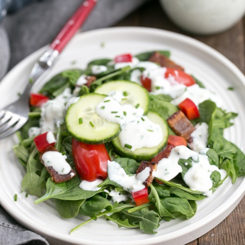 Order Green Garden Salad (12 oz.)  food online from Divine Express Catering store, Brooklyn on bringmethat.com
