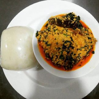 Order Fufu Pounded Yam (Vegan) food online from Divine Express Catering store, Brooklyn on bringmethat.com