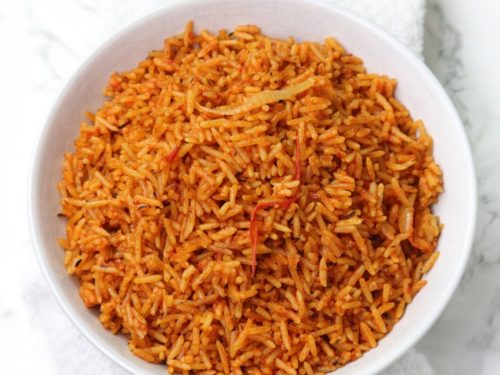 Order Jollof des Legumes Jollof Vegges (Vegan) food online from Divine Express Catering store, Brooklyn on bringmethat.com