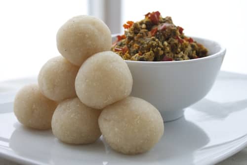 Order Cassava Ball (Eba Vegan) food online from Divine Express Catering store, Brooklyn on bringmethat.com