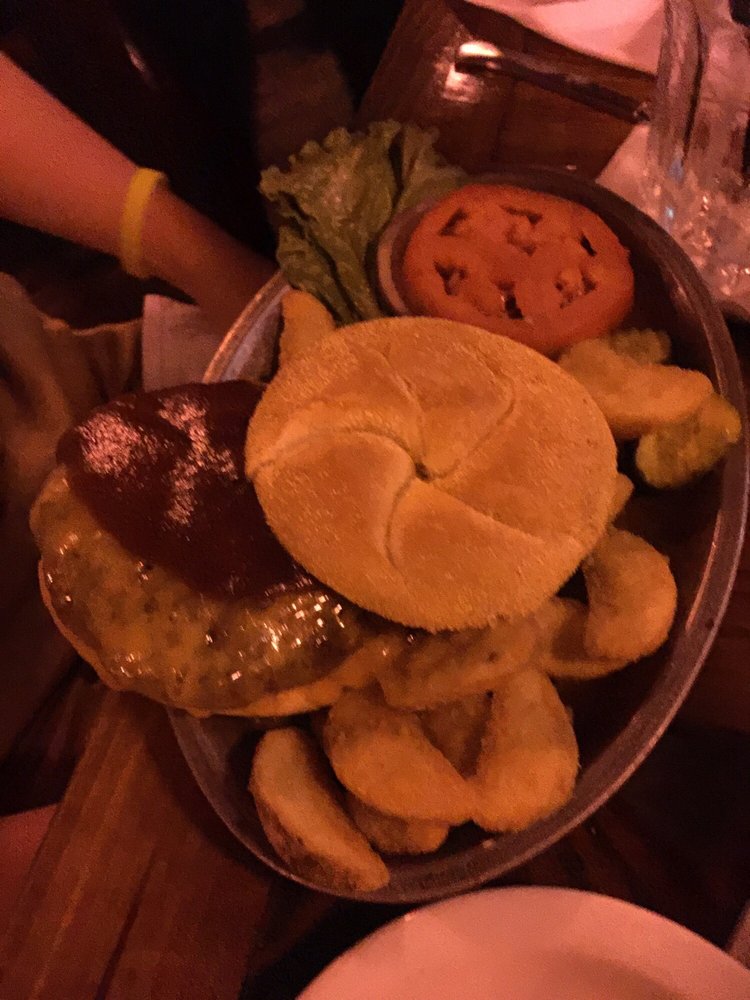 Order Cheddar BBQ Burger food online from McGuire's Irish Pub of Destin store, Destin on bringmethat.com