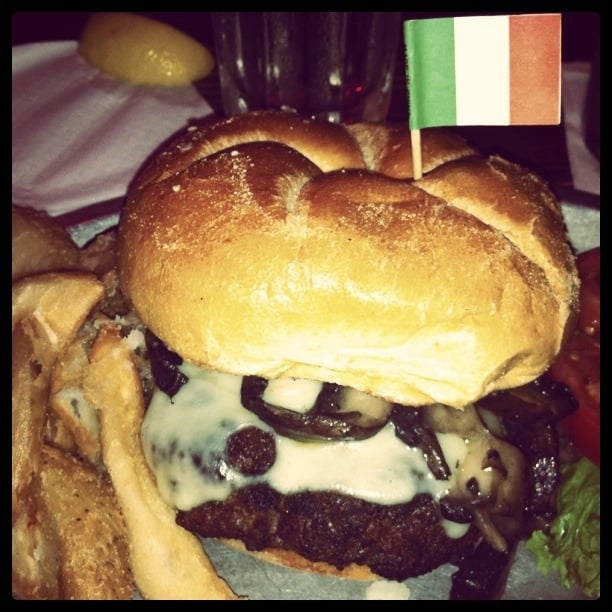 Order Mushroom Swiss Burger food online from McGuire's Irish Pub of Destin store, Destin on bringmethat.com